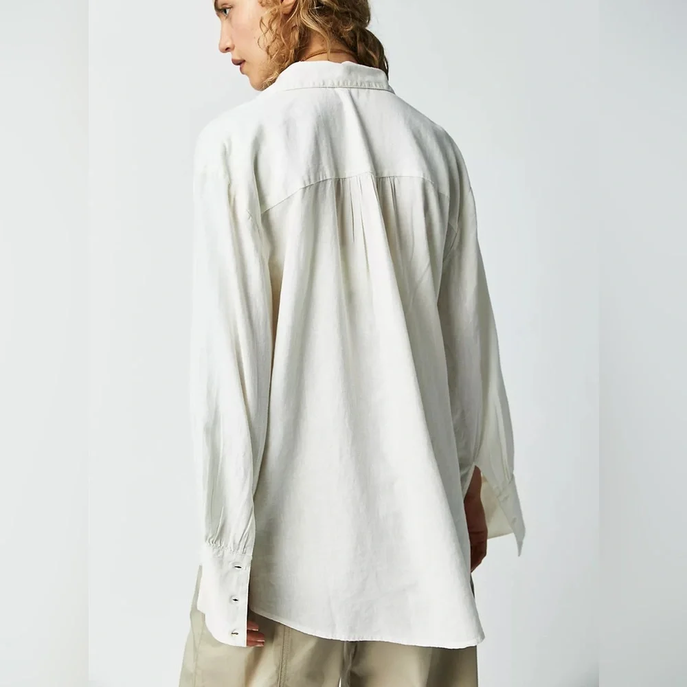 ❤️SOLD❤️ 💫 HP 💫 NWTS FREE PEOPLE LINEN TOP (M) - Picture 5 of 15